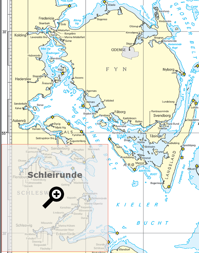 Seekarte Übersicht Schleirunde